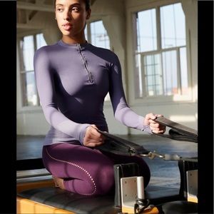 Free people Seamless Honeycomb Half Zip Midlayer